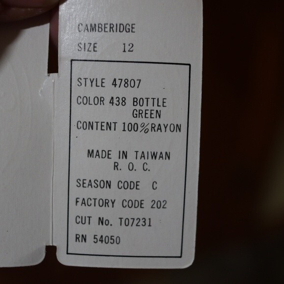 Christian Dior SEPARATES Vintage Bottle Green Orange Polka Dot Cambridge Top 12 - Picture 12 of 14